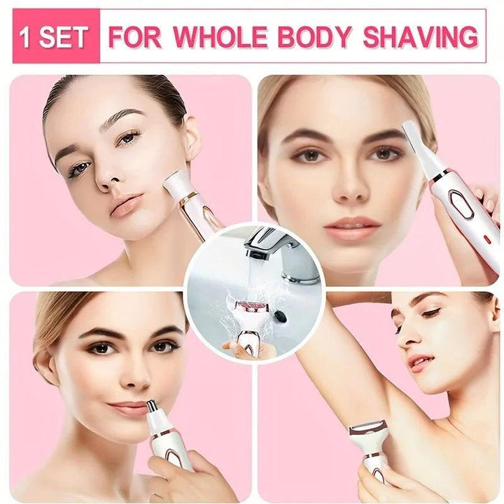 4-in-1 Cordless Lady Shaver - Painless Body Hair Removal - KMA STORE