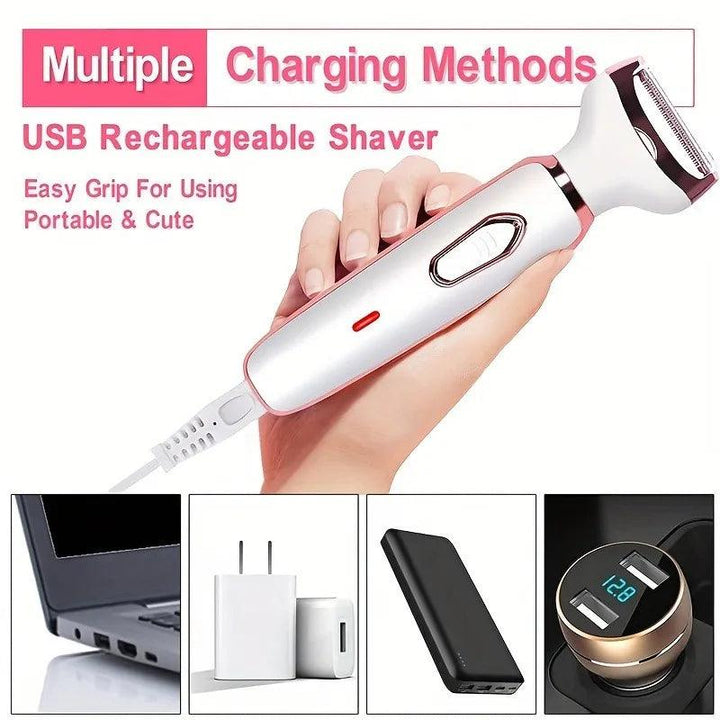 4-in-1 Cordless Lady Shaver - Painless Body Hair Removal - KMA STORE