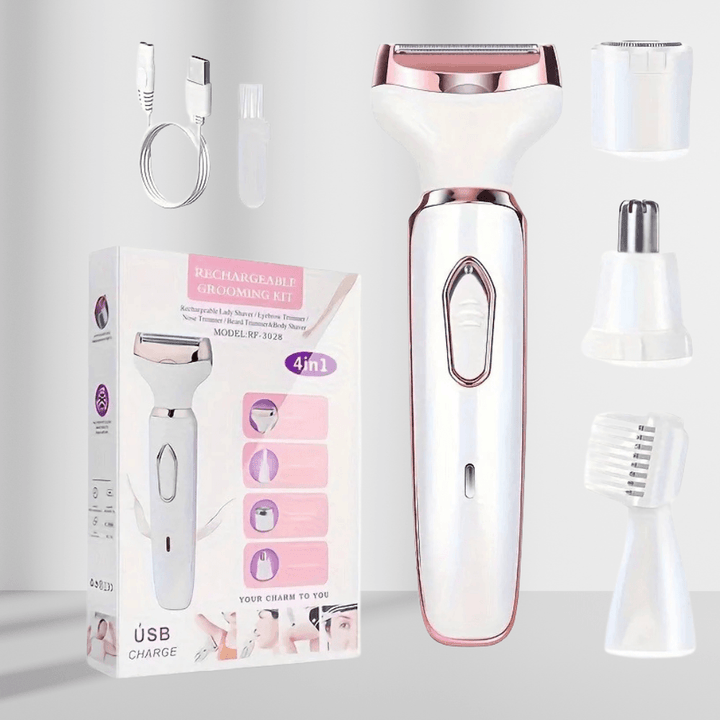 4-in-1 Cordless Lady Shaver - Painless Body Hair Removal - KMA STORE