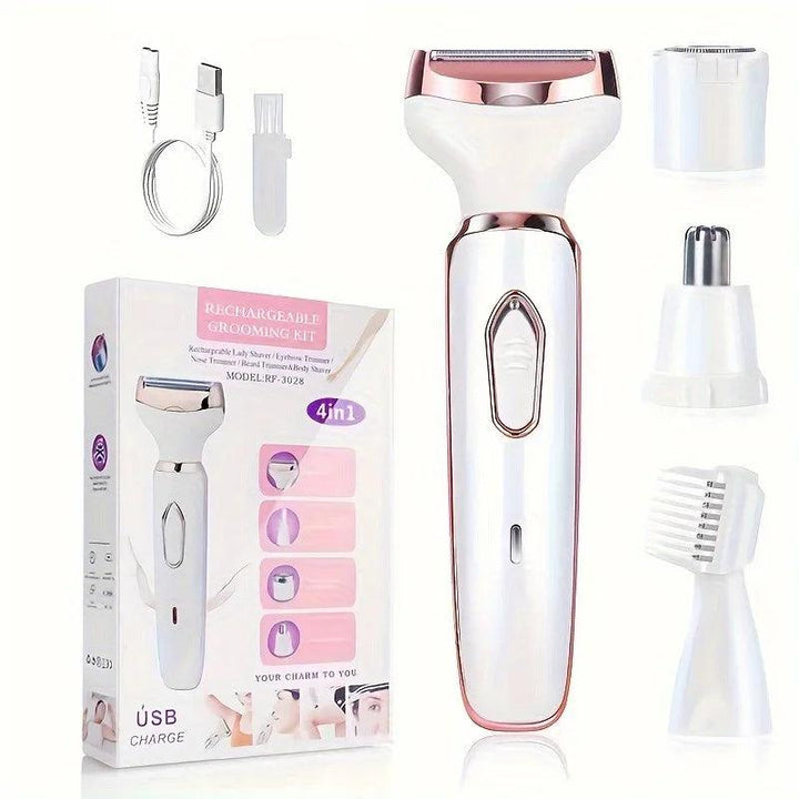 4-in-1 Cordless Lady Shaver - Painless Body Hair Removal - KMA STORE